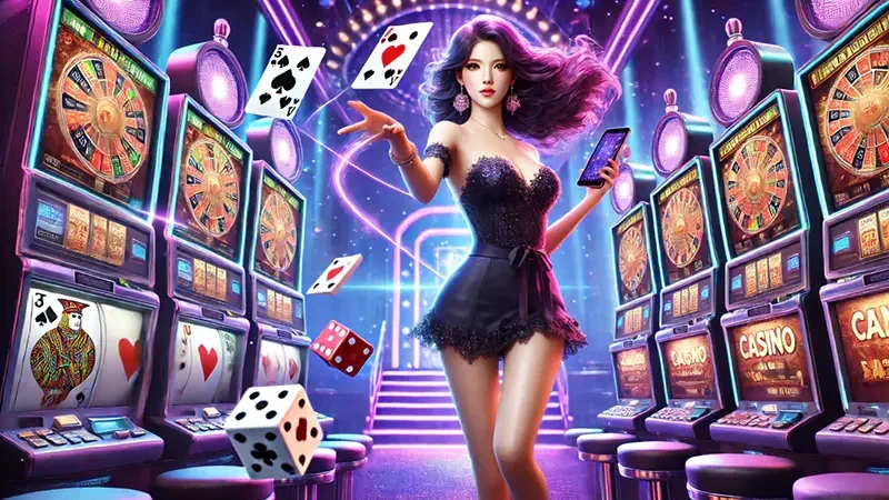 Layar permainan dengan elemen hasil untuk ditinjau di D200M